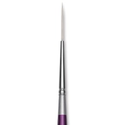 Silver Brush Silver Silk 88 Synthetic Brush - Short Handle, Script Liner, Size 0, close-up