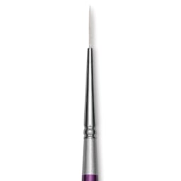 Silver Brush Silver Silk 88 Synthetic Brush - Short Handle, Script Liner, Size 10/0, close-up