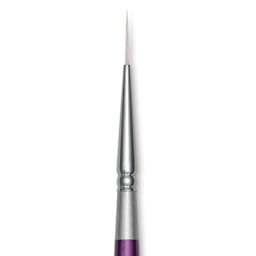 Silver Brush Silver Silk 88 Synthetic Brush - Short Handle, Script Liner, Size 18/0, close-up
