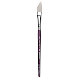 Silver Brush Silver Silk 88 Synthetic Brush - Short Handle, Ribbon/Dagger, Size 1/2"