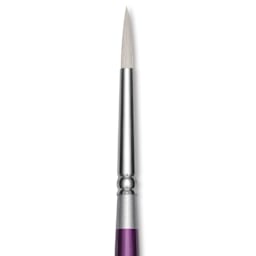 Silver Brush Silver Silk 88 Synthetic Brush - Short Handle, Round, Size 6, close-up