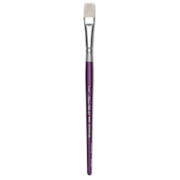 Silver Brush Silver Silk 88 Synthetic Brush - Short Handle, Wash/Glaze, Size 1/2”