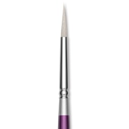 Silver Brush Silver Silk 88 Synthetic Brush - Short Handle, Ultra Round, Size 6, close-up