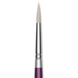 Silver Brush Silver Silk 88 Synthetic Brush - Short Handle, Ultra Round, Size 8, close-up
