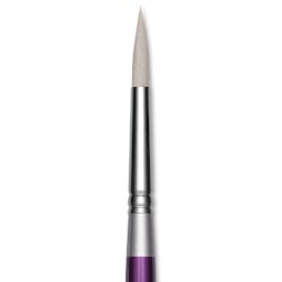 Silver Brush Silver Silk 88 Synthetic Brush - Short Handle, Ultra Round, Size 10, close-up