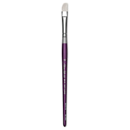 Silver Brush Silver Silk 88 Synthetic Brush - Short Handle, Soft Curve, Size 10