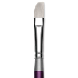 Silver Brush Silver Silk 88 Synthetic Brush - Short Handle, Soft Curve, Size 12, close-up