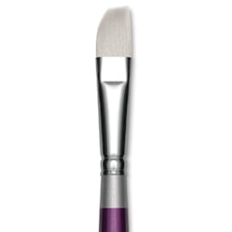 Silver Brush Silver Silk 88 Synthetic Brush - Short Handle, Soft Curve, Size 16, close-up