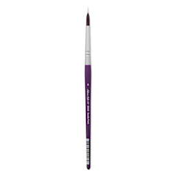 Silver Brush Silver Silk 88 Synthetic Brush - Short Handle, Needle Point Liner, Size 6