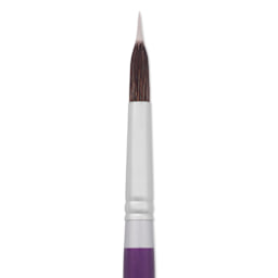 Silver Brush Silver Silk 88 Synthetic Brush - Short Handle, Needle Point Liner, Size 14, close-up