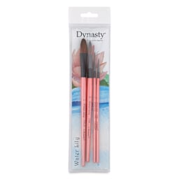 Dynasty Water Lily Watercolor Brushes - Set 2, Set of 4, brushes inside of the packaging
