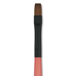 Dynasty Water Lily Watercolor Brush - Short Handle, Bright, Size 8, close-up