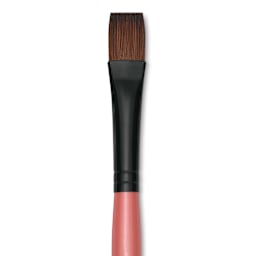Dynasty Water Lily Watercolor Brush - Short Handle, Bright, Size 12, close-up