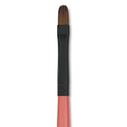 Dynasty Water Lily Watercolor Brush - Short Handle, Filbert, Size 6, close-up