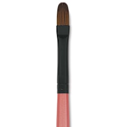 Dynasty Water Lily Watercolor Brush - Short Handle, Filbert, Size 8, close-up