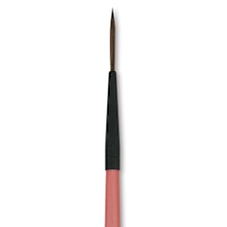 Dynasty Water Lily Watercolor Brush - Short Handle, Liner, Size 0, close-up