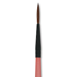 Dynasty Water Lily Watercolor Brush - Short Handle, Liner, Size 1, close-up