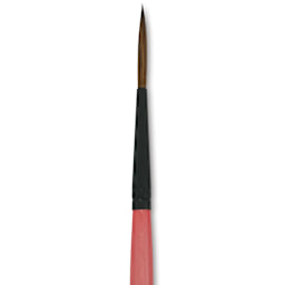 Dynasty Water Lily Watercolor Brush - Short Handle, Liner, Size 3, close-up