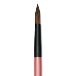 Dynasty Water Lily Watercolor Brush - Short Handle, Round, Size 12, close-up