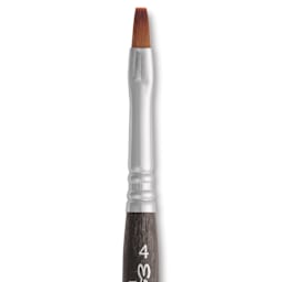Escoda Prado Tame Synthetic Travel Brush - Bright, Short Handle, Size 4, close-up