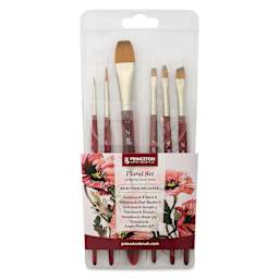 Princeton Velvetouch Synthetic Brushes - Set of 6, Sarah Simon Floral Set, front of packaging