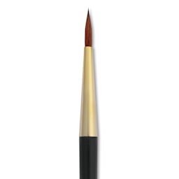 Isabey Isagold Synthetic Brush - Round, Short Handle, Size 5, close-up