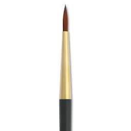 Isabey Isagold Synthetic Brush - Round, Short Handle, Size 6, close-up