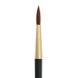 Isabey Isagold Synthetic Brush - Round, Short Handle, Size 8, close-up