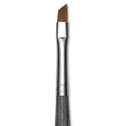 Da Vinci Colineo Synthetic Kolinsky Sable Brush - Slanted Edge, Size 4, Long Handle, close-up