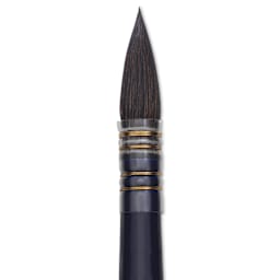 Da Vinci Cosmotop Sable Mix B Brush - Round Wash, Short Handle, Size 6, close-up