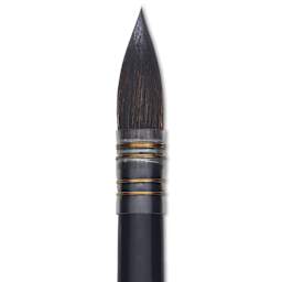 Da Vinci Cosmotop Sable Mix B Brush - Round Wash, Short Handle, Size 8, close-up