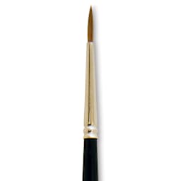 Silver Brush Renaissance Red Sable Brush - Round, Long Handle, Size 4 close up