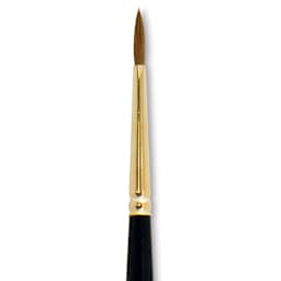 Silver Brush Renaissance Red Sable Brush - Round, Long Handle, Size 5 close up