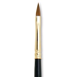 Silver Brush Renaissance Red Sable Brush - Cat's Tongue, Long Handle, Size 4 close up