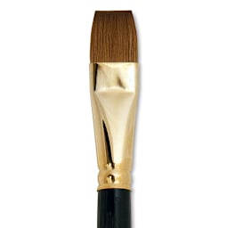 Silver Brush Renaissance Red Sable Brush - Bright, Long Handle, Size 18 close up