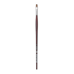 Da Vinci Grigio Synthetic Brush - Flat, Long Handle, Size 6