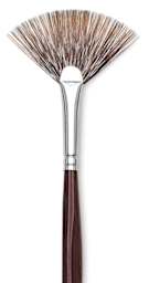 Da Vinci Grigio Synthetic Brush - Fan, Long Handle, Size 3