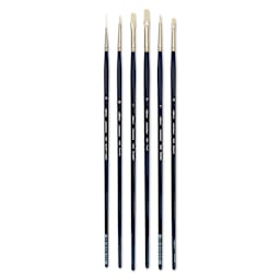 Silver Brush Bristlon Synthetic Bristle Brushes - BLICK Exclusive, Long Handle, Set of 6