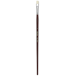 Silver Brush Silverstone Premium White Hog Bristle Brush - Bright, Long Handle, Size 4