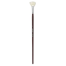 Silver Brush Silverstone Premium White Hog Bristle Brush - Fan, Long Handle, Size 4
