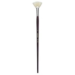 Silver Brush Silverstone Premium White Hog Bristle Brush - Fan, Long Handle, Size 6