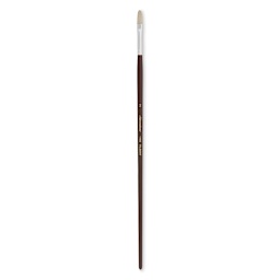 Silver Brush Silverstone Premium White Hog Bristle Brush - Filbert, Long Handle, Size 2