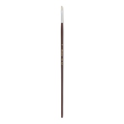 Silver Brush Silverstone Premium White Hog Bristle Brush - Flat, Long Handle, Size 0