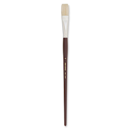 Silver Brush Silverstone Premium White Hog Bristle Brush - Flat, Long Handle, Size 10