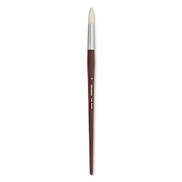Silver Brush Silverstone Premium White Hog Bristle Brush - Round, Long Handle, Size 10
