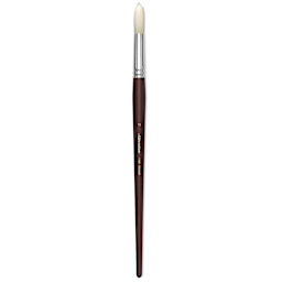 Silver Brush Silverstone Premium White Hog Bristle Brush - Round, Long Handle, Size 12