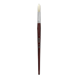 Silverstone Premium White Hog Bristle Brushes - Round Brush shown upright