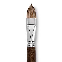 Escoda Versatil Brush - Filbert, Size 18, Long Handle close up