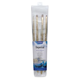 Princeton Imperial Brushes Set - Four assorted long handled brushes shown upright in package