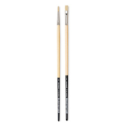 Da Vinci Chuneo Synthetic Hog Bristle Brushes - 1 Round, 1 Bright Brush shown